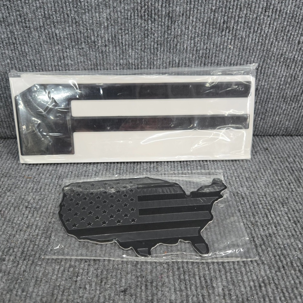 Ford Black Out Emblem Letter Badge &‎ USA Flag Emblem NIB